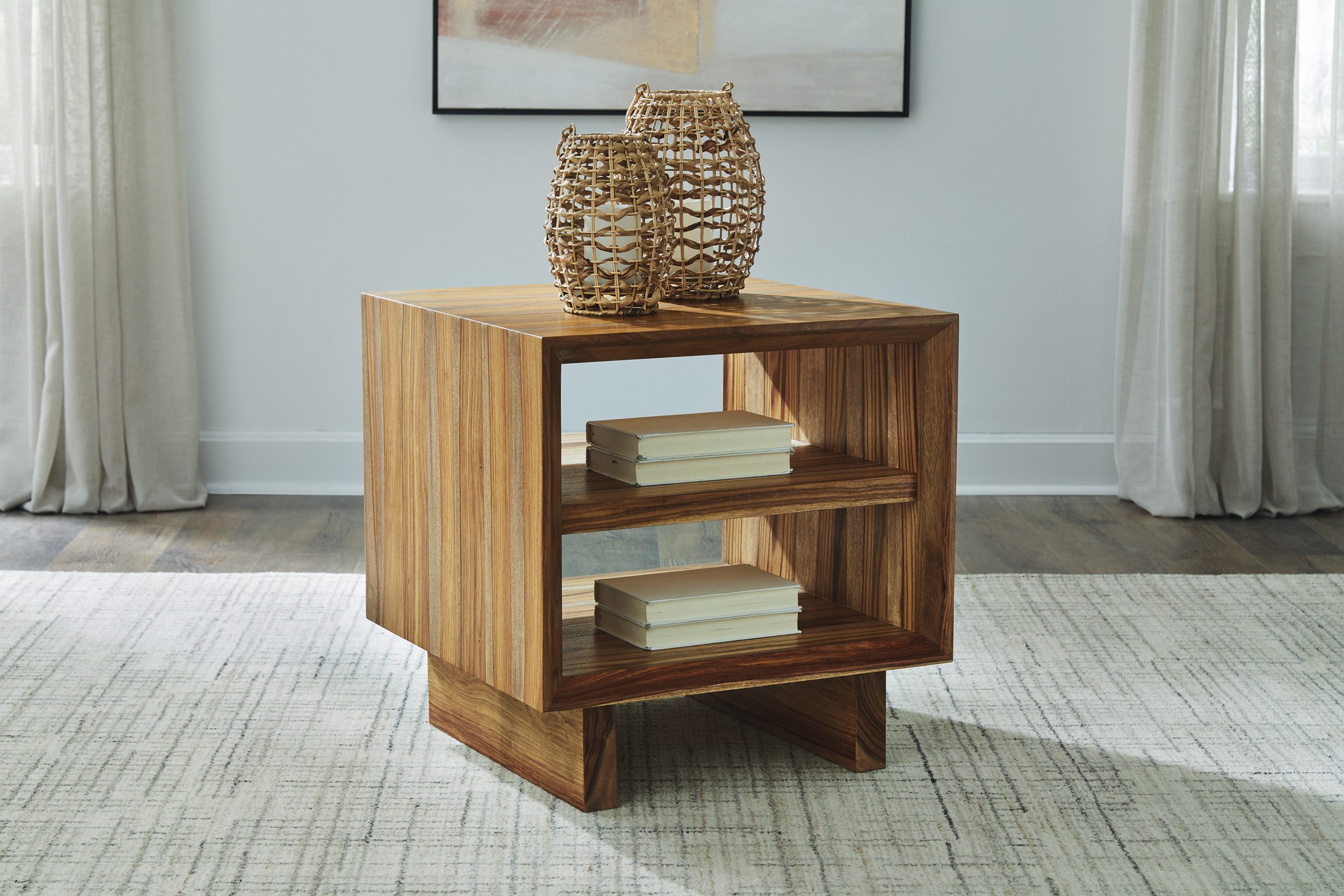 Dressonni Square End Table - Brown - Image 3