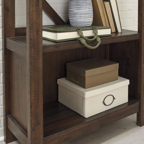 Baldridge Large Bookcase - Rustic Brown - Image 4