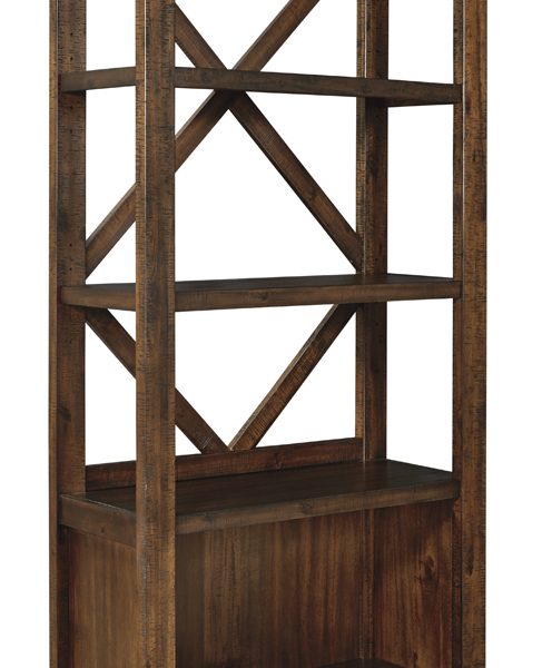 Baldridge Large Bookcase - Rustic Brown