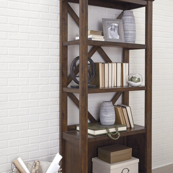 Baldridge Large Bookcase - Rustic Brown - Image 3