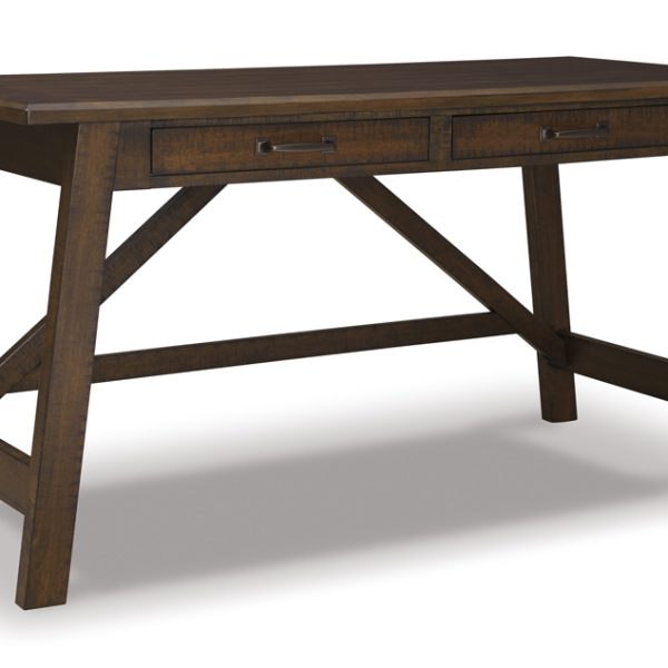 Baldridge Home Office Large Leg Desk - Rustic Brown