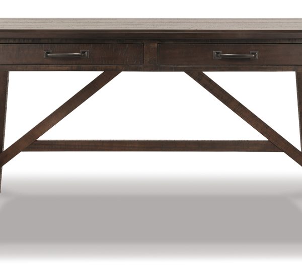 Baldridge Home Office Large Leg Desk - Rustic Brown - Image 2