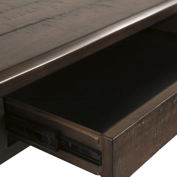 Baldridge Home Office Large Leg Desk - Rustic Brown - Image 5