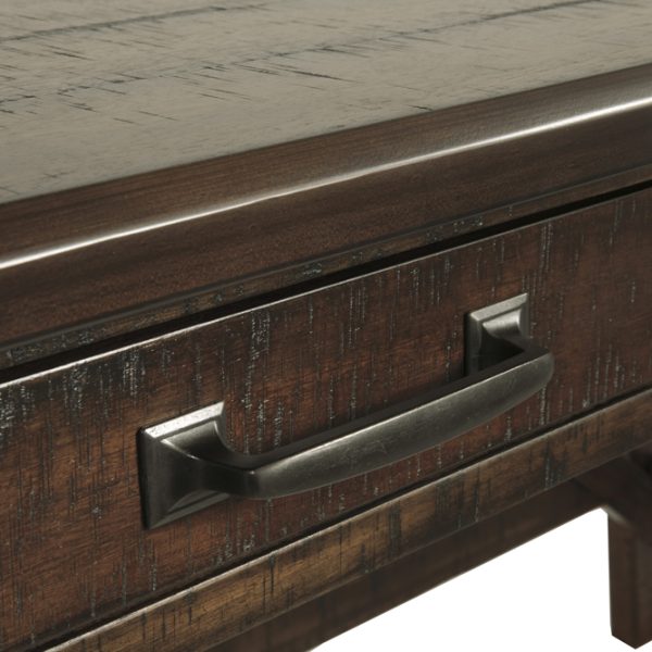 Baldridge Home Office Large Leg Desk - Rustic Brown - Image 6