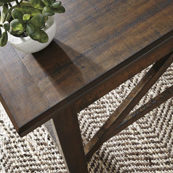 Baldridge Home Office Large Leg Desk - Rustic Brown - Image 8