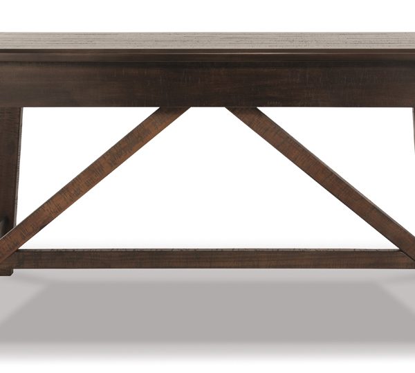 Baldridge Home Office Large Leg Desk - Rustic Brown - Image 3