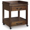Baldridge Printer Stand - Rustic Brown