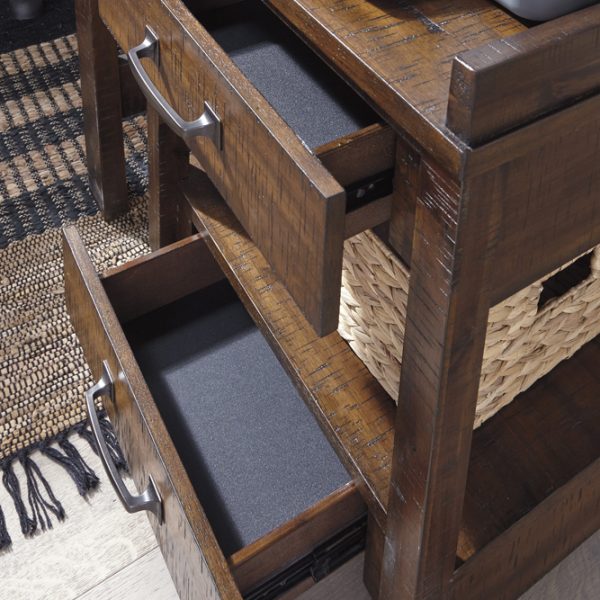 Baldridge Printer Stand - Rustic Brown - Image 3