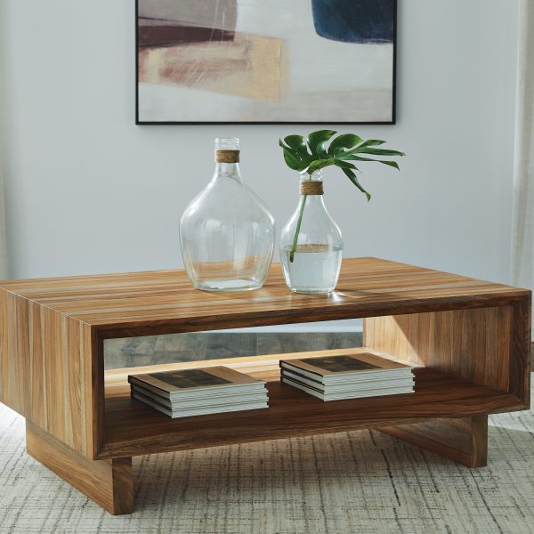 Dressonni Rectangular Cocktail Table - Brown - Image 4