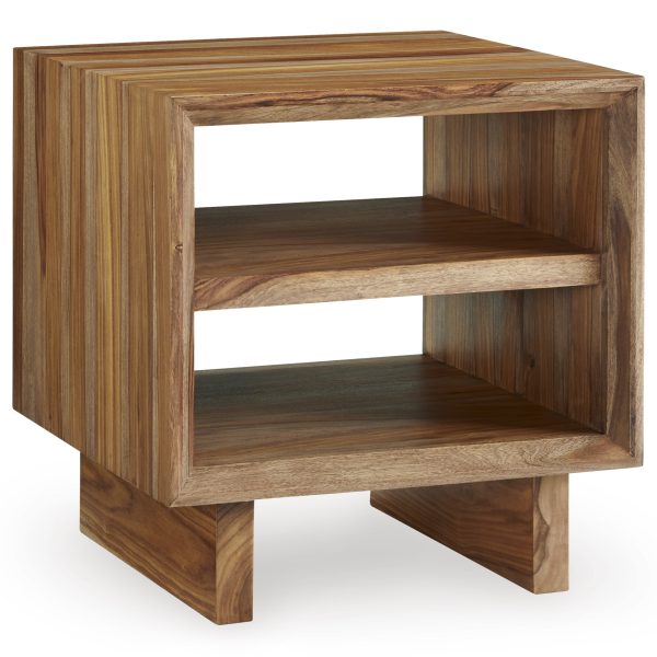 Dressonni Square End Table - Brown
