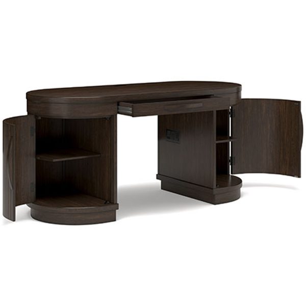 Korestone Home Office Desk - Warm Brown - Image 2