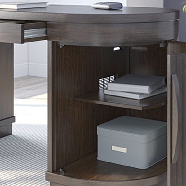 Korestone Home Office Desk - Warm Brown - Image 7