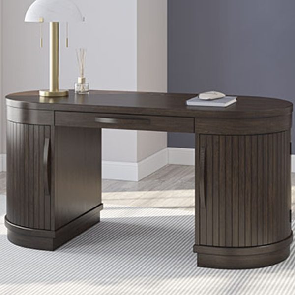 Korestone Home Office Desk - Warm Brown - Image 8