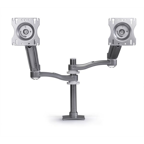 Dual-Screen, Double Extension Dual Height Flat Screen Monitor Arm - black - Image 2