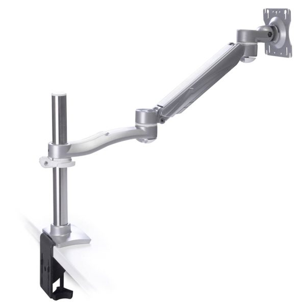 Single-Screen, Double Extension Dual Height Flat Screen Monitor Arm - Black - Image 3