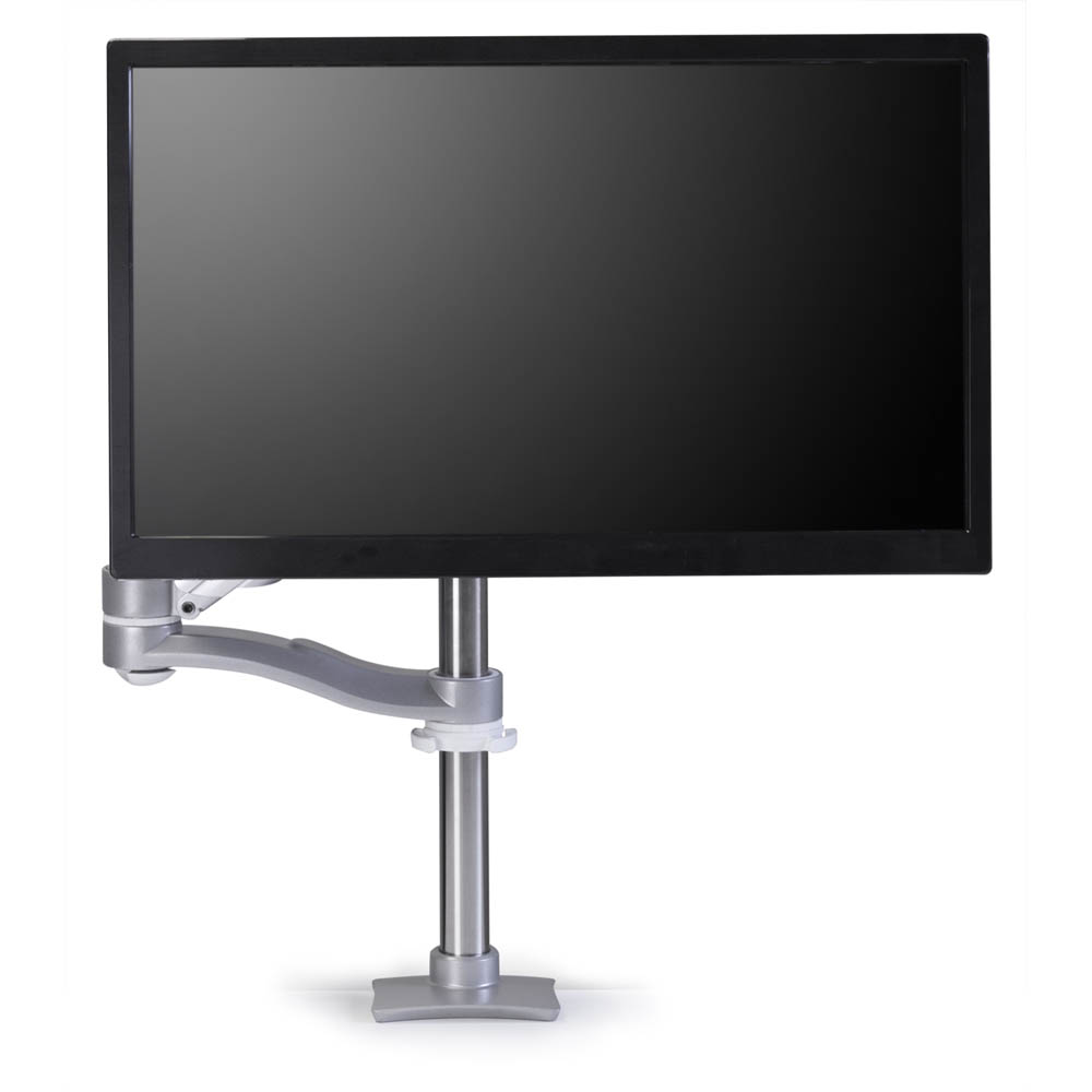 Single-Screen, Double Extension Dual Height Flat Screen Monitor Arm - Black - Image 4