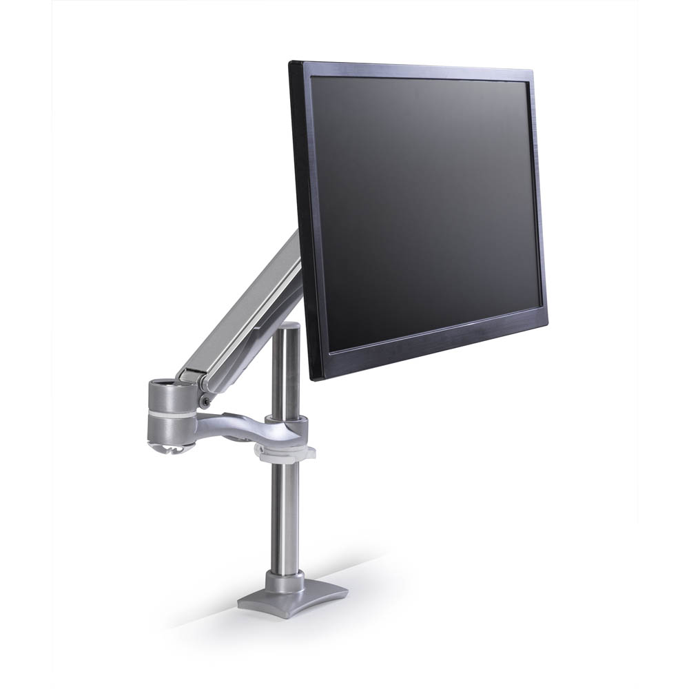 Single-Screen, Double Extension Dual Height Flat Screen Monitor Arm - Black - Image 5