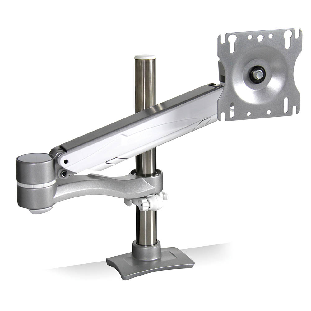 Single-Screen, Double Extension Dual Height Flat Screen Monitor Arm - Black - Image 2
