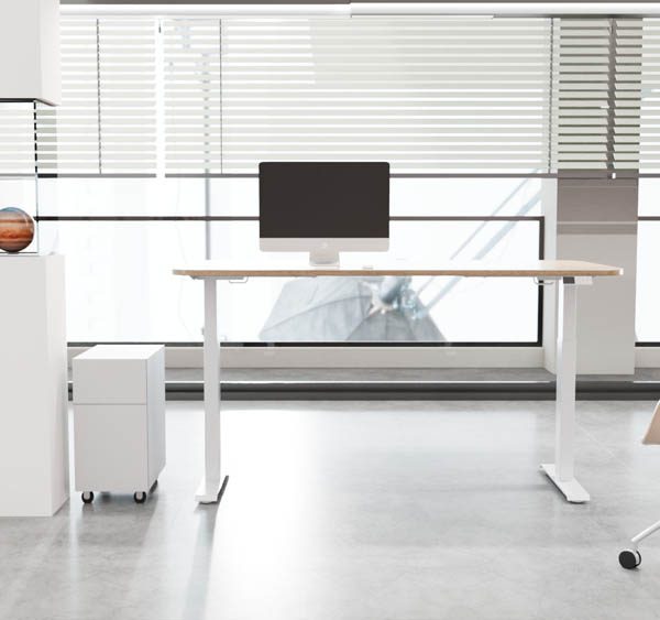 Quickie 2, Two Leg Deluxe Electric Base (2 stage) - white - Image 2