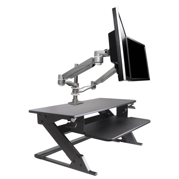 Volante 36" Desktop Sit-Stand Workstation - Black - Image 4