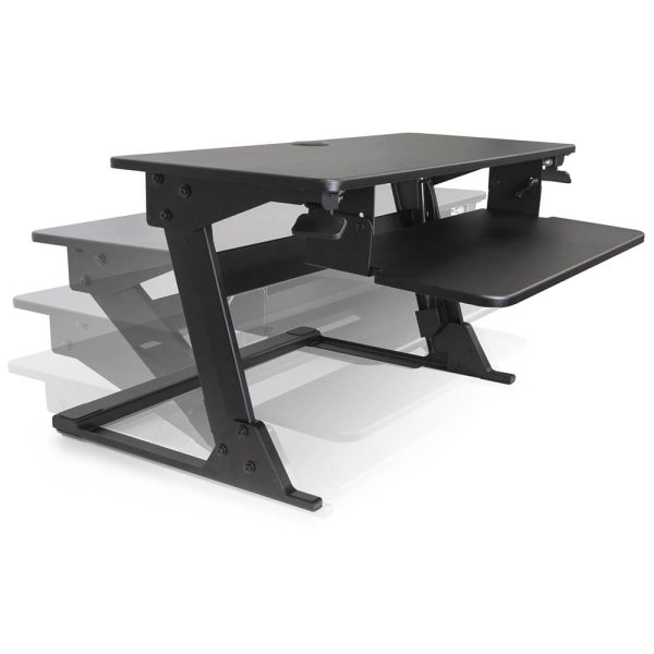 Volante 36" Desktop Sit-Stand Workstation - Black - Image 3