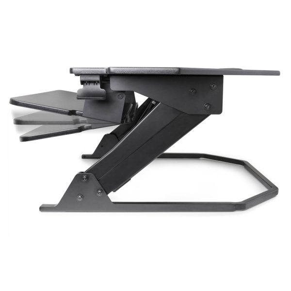 Corner Desktop Sit-Stand Workstation - Black - Image 2