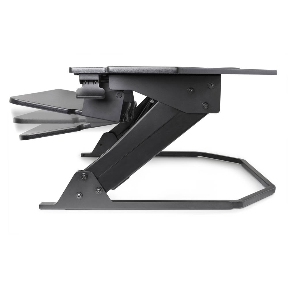 Corner Desktop Sit-Stand Workstation - Black - Image 2