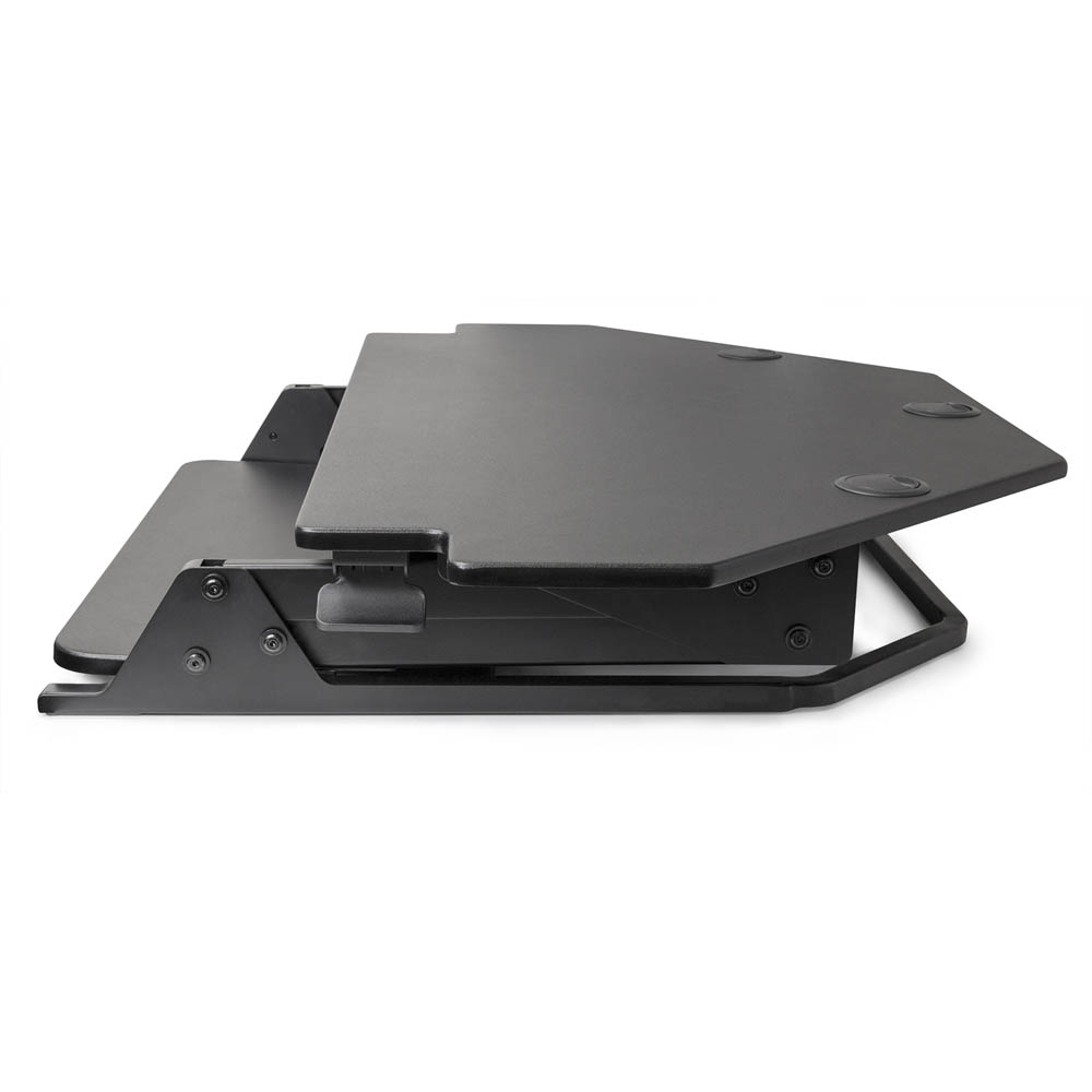 Corner Desktop Sit-Stand Workstation - Black - Image 3