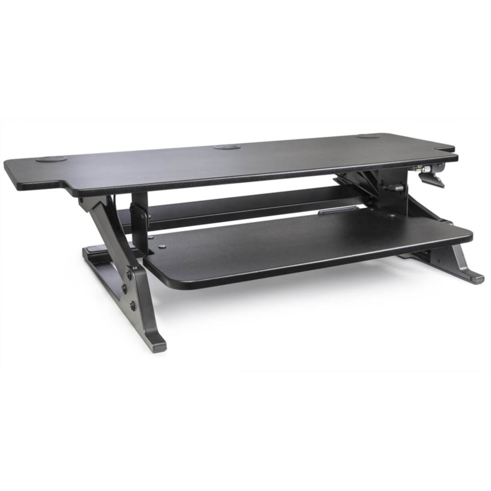 Heavy Duty 42" Desktop Sit-Stand Workstation - Black
