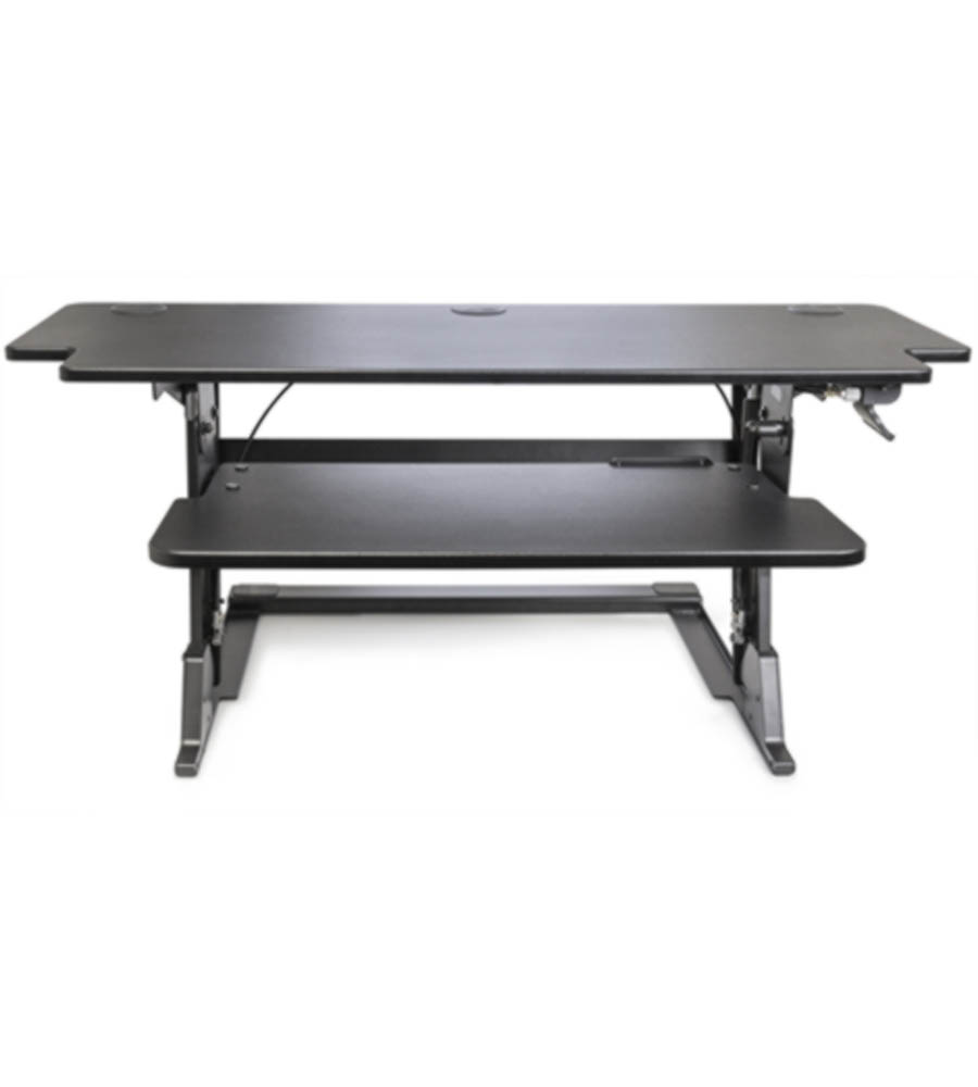 Heavy Duty 42" Desktop Sit-Stand Workstation - Black - Image 2