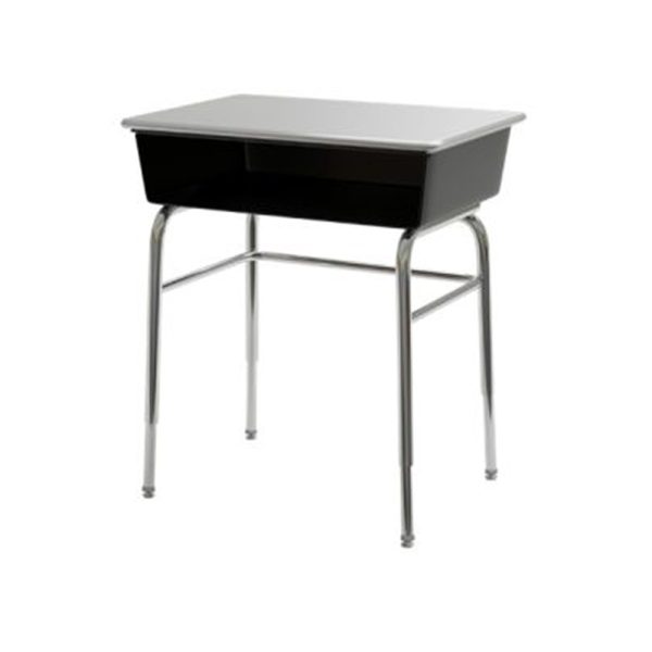 Hard Plastic Open Front Desk With Solid Book Box