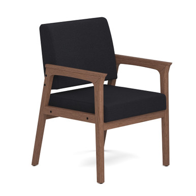 OfficeSource Aiden Single Seat with Full Arm - Black PU Leather - Image 4
