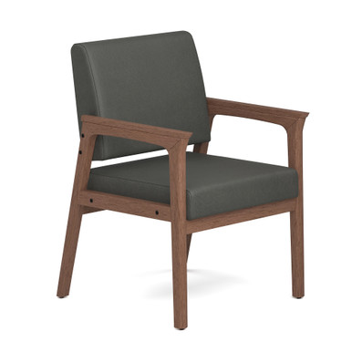 OfficeSource Aiden Single Seat with Full Arm - Black PU Leather - Image 5