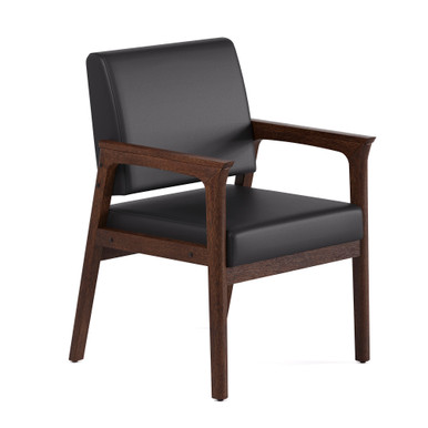 OfficeSource Aiden Single Seat with Full Arm - Black PU Leather - Image 12