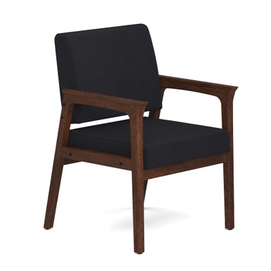 OfficeSource Aiden Single Seat with Full Arm - Black PU Leather - Image 7