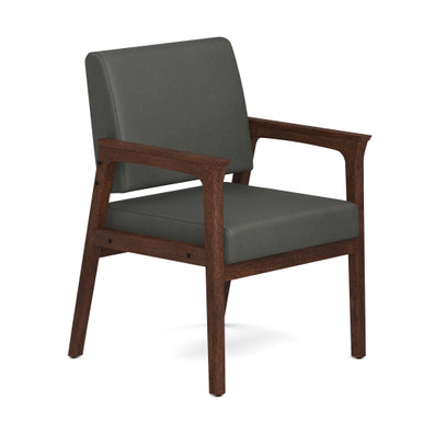 OfficeSource Aiden Single Seat with Full Arm - Black PU Leather - Image 8