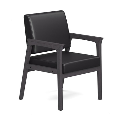 OfficeSource Aiden Single Seat with Full Arm - Black PU Leather - Image 9