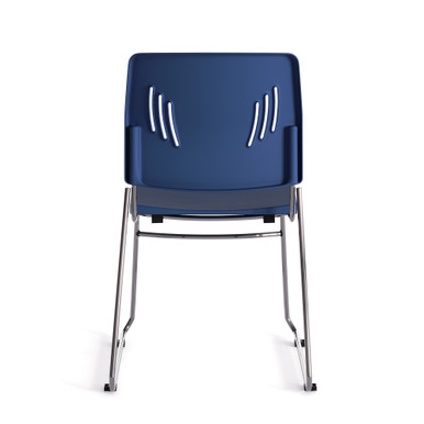 OfficeSource Stacked Seating Armless Stackable Side Chair with Chrome Frame - - Image 11