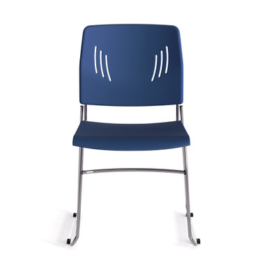 OfficeSource Stacked Seating Armless Stackable Side Chair with Chrome Frame - - Image 12