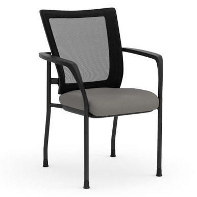 OfficeSource | CoolMesh | Mesh Back Stacking Chair - Celestial Blue Fabric Seat - Image 19