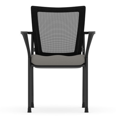OfficeSource | CoolMesh | Mesh Back Stacking Chair - Black Fabric Seat - Image 22