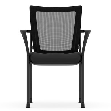 OfficeSource | CoolMesh | Mesh Back Stacking Chair - Celestial Blue Fabric Seat - Image 26