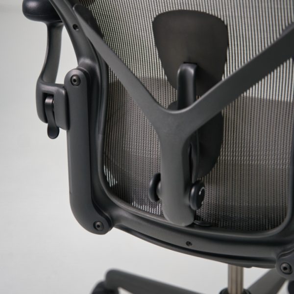 Close-up of Herman Miller Aeron Classic PostureFit lumbar support detail