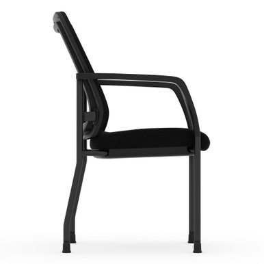 OfficeSource | CoolMesh | Mesh Back Stacking Chair - Celestial Blue Fabric Seat - Image 2