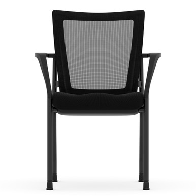 OfficeSource | CoolMesh | Mesh Back Stacking Chair - Navy Fabric Seat - Image 4
