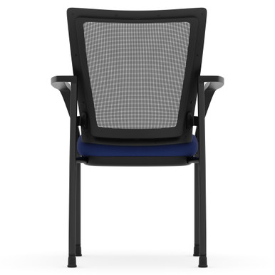 OfficeSource | CoolMesh | Mesh Back Stacking Chair - Celestial Blue Fabric Seat - Image 7