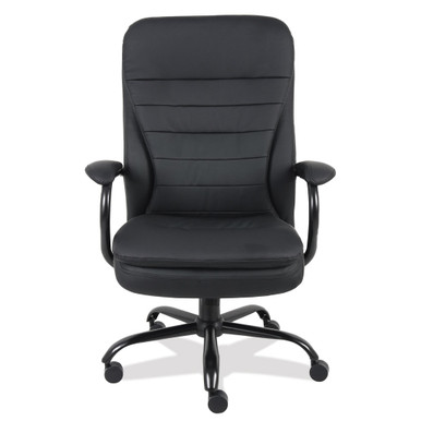 OfficeSource | Big & Tall | Big and Tall Executive High Back with Black Frame - Black PU Leather - Image 6
