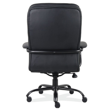 OfficeSource | Big & Tall | Big and Tall Executive High Back with Black Frame - Black PU Leather - Image 3