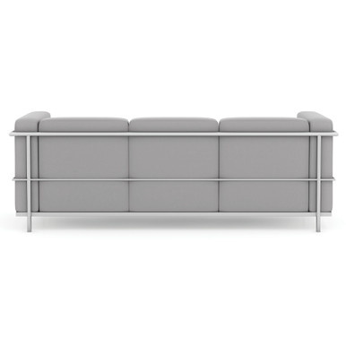 OfficeSource | Madison | Sofa with Chrome Frame - Light Gray - Image 3