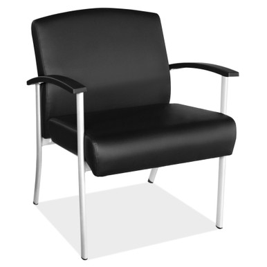 OfficeSource | OS Big & Tall | Big and Tall Guest Chair with Silver Frame -